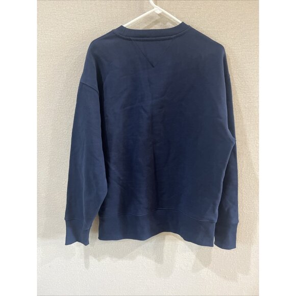 TOMMY HILFIGER Unisex Sweatshirt Jumper Small Navy Blue Cotton NWOT - Picture 4 of 9
